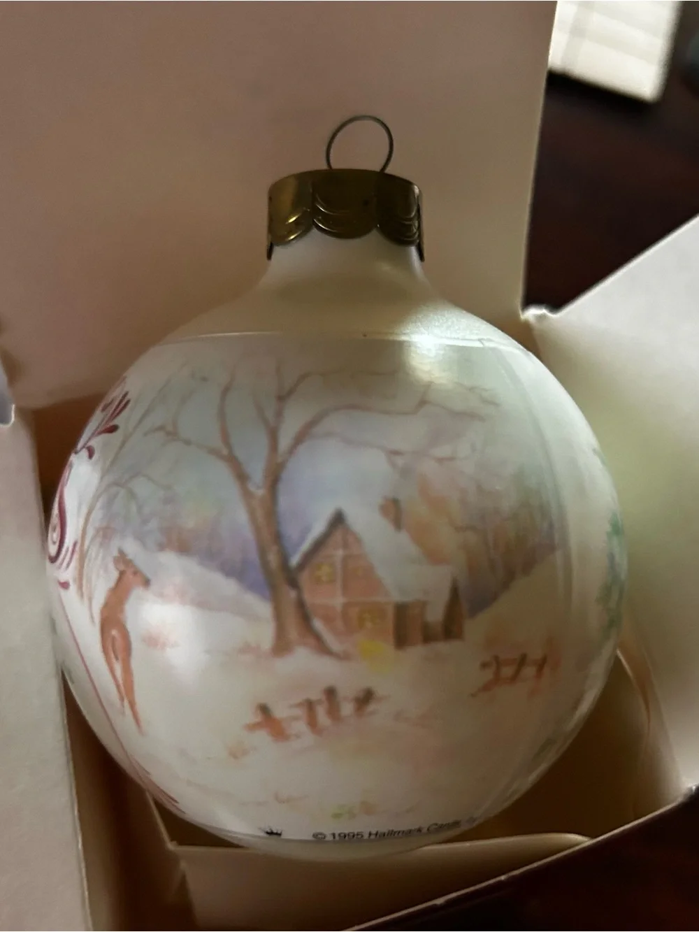 Hallmark Keepsake Ornament Grandparents 1995 Red and White